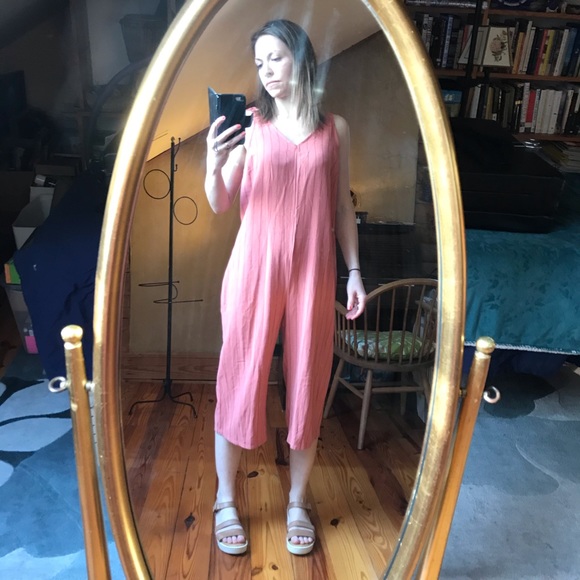 Urban Romantics Orange Wide Leg Jumpsuit, EUC, S - Picture 13 of 14